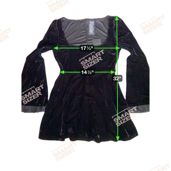 Killstar Black Velvet Romantic Goth Long Flared Sleeve Dress Size L Vamp Witchy - Picture 4 of 12